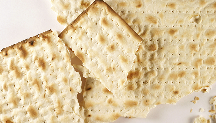 Broken pieces of matzah