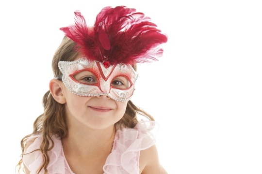 Purim - child wearing costume